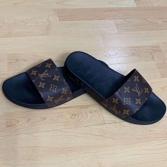 Louis Vuitton Monogram Brown and Black Sandals - Picture 1 of 6